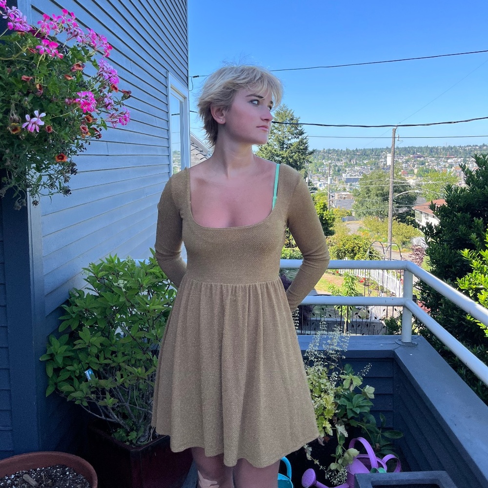 Sparkly Golden Free People Dress